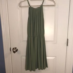 Light green drop waist dress